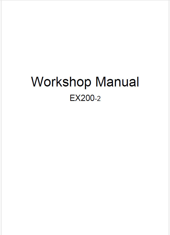 EX200-2 Service Manual