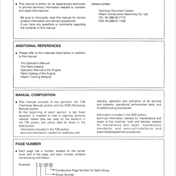 EX300-3 Technical manual