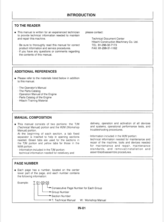 EX300-3 Technical manual