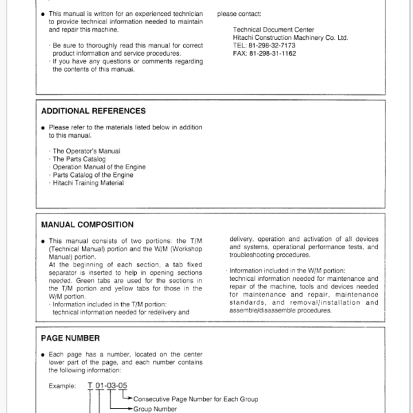EX300-3 Workshop manual