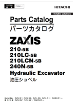 ZX210-5B,ZX210LC-5B,ZX210LCN-5B,ZX240N-5B Parts Catalog