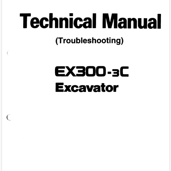 EX300-3C Technical manual (Troubleshooting)