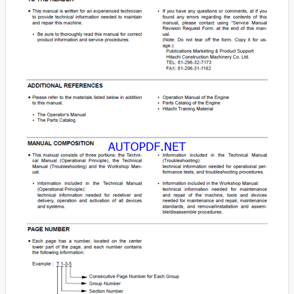 EX750-5,EX800H-5 PREVENTIVE MAINTENANCE PROGRAMKIT ASSEMBLY PROCEDRE MANUALKO-177-00