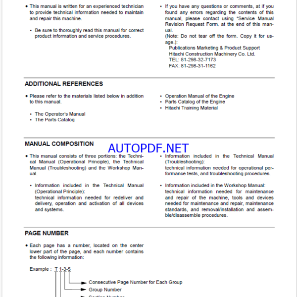 EX750-5,EX800H-5 Workshop manual