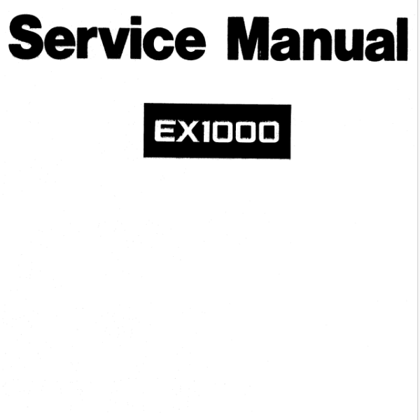 EX1000 Service Manual