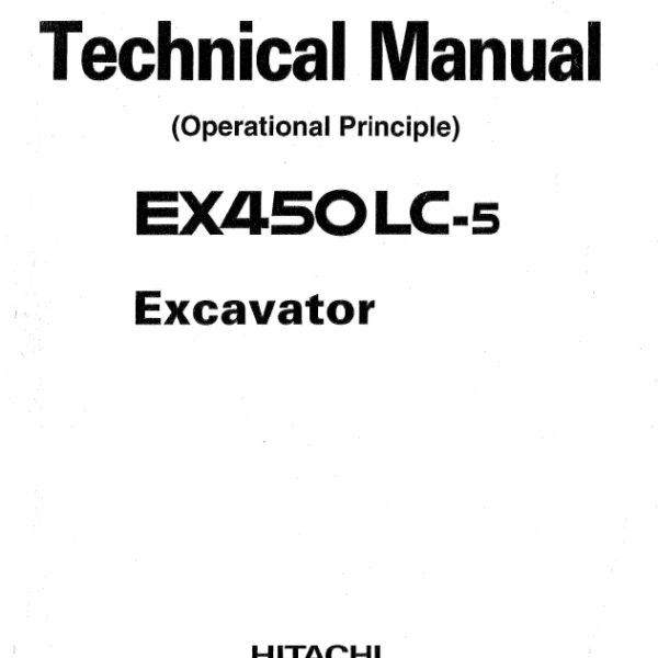 EX400LC-5 Technical manual (Operational Principle)