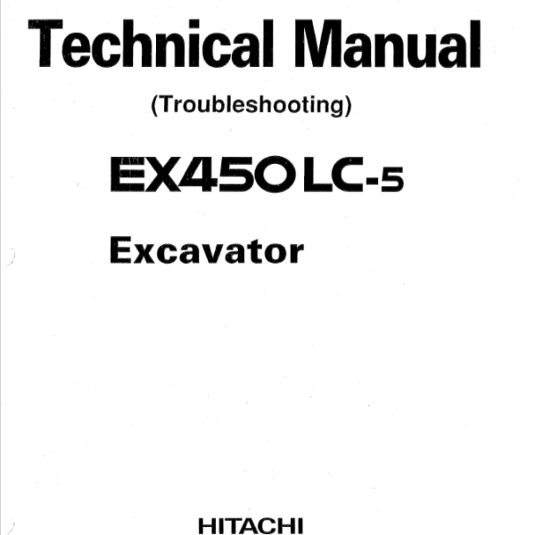 EX450LC-5 Technical manual (Troubleshooting)