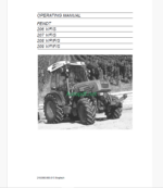 Fendt 206 V F S, 207 V F S, 208 V P F S, 209 V P F S Tractor Operator's Manual