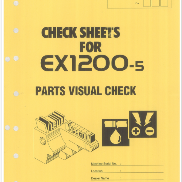 EX1200-5 PARTS VISUAL CHECK SHEET