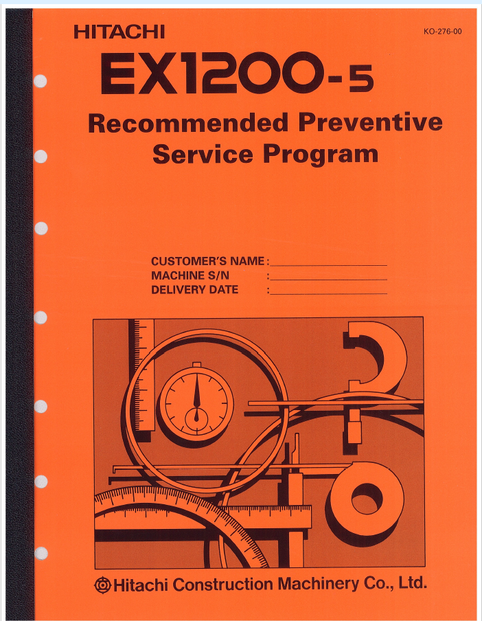 EX1200-5 RECOMMENDED PREVENTIVE SERVICE PROGRAM