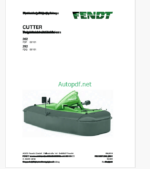 Fendt 262, 292 Cutter Operator's Manual (FEL1287120401)