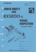EX1200-5 VISUAL INSPECTION CHECK SHEET (LOADER)
