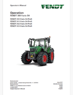 Fendt 300, 310, 311, 312, 313 Vario S4 Profi Full Operation and Maintenance Manual