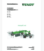 Fendt 301 DN, 351 DN, 391 DN Former Operator's Manual (FEL1287710401)01)