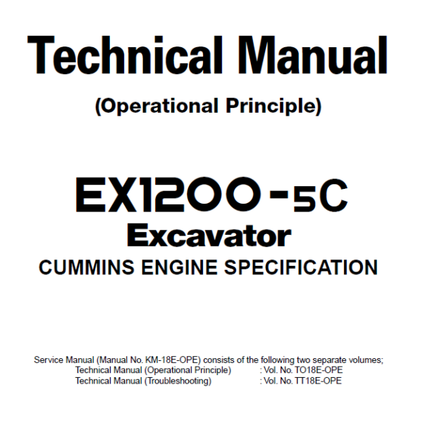 EX1200-5C CUMMINS ENGINE Technical manual (Operational Principle)