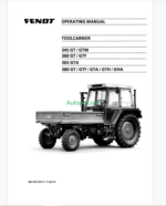 Fendt 345 GT, 345 GTM, 360 GT, 360 GTF, 365 GTA, 380 GT, GTF, GTA, GTH, GHA Toolcarrier Operator's Manual
