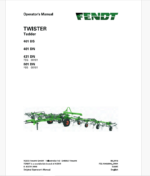Fendt 401 DS, 401 DN, 431 DN, 601 DN Twister Tedder Operator's Manual (FEL1540290401)