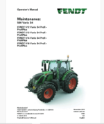 Fendt 500, 512, 513, 514, 516 Vario S4 Profi - ProfiPlus Tractor Maintenance and Operation Manual