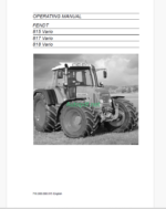 Fendt 815, 817, 818 Vario Tractor Operator's and User Manual