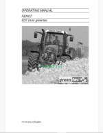 Fendt 818, 820 Vario, 820 Vario Greentec Tractor Operator's Manual
