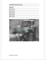 Fendt 916, 920, 924, 926, 930 Vario Tractor Operator's and User Manual