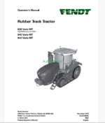 Fendt 938, 940, 943 Vario MT Rubber Track Tractor Operator's Manual (ACX2448090)