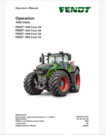 Fendt 1000, 1038, 1042, 1046, 1050 Vario S4 Operation and Maintenance Manual