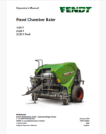 Fendt 1125F, 2125F, 2125F Profil Fixed Chamber Baler Operator's Manual
