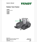 Fendt 1149MT, 1154MT, 1159MT, 1165MT Rubber Track Tractor Operator's Manual (ACW3842360)