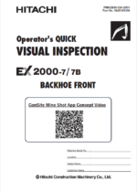 EX2000-7 Operator's Quick Visual Inspection (BACKHOE FRONT)
