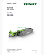Fendt 3080 TL Slicer Operator's Manual (FEL1374550401)