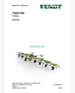 Fendt 5204 Twister Tedder Operator's Manual