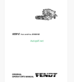 Fendt 5220 E Combine Harvesting Operator's Manual (from 551600182)
