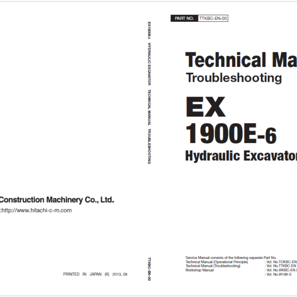 EX1900E-6 Technical Manual Troubleshooting