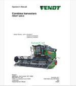 Fendt 5225 E Combine Harvester Operator's Manual (LA327432010)