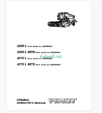 Fendt 5255L, 5255L MCS, 6275L, 6275L MCS Combine Harvesting Operator's Manual (555000001, 565000001)