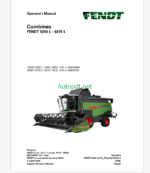 Fendt 5255L, 6275L Combines Harvesting Operator's Manual (555010094, 56501097)