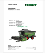 Fendt 5275C - 6335C Combine Harvesting Operator's Manual (327317017)