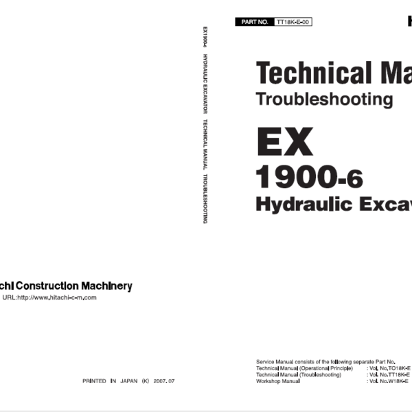 EX1900-6 Technical Manual (Troubleshooting)