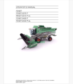 Fendt 8370P, 8370P AL, 8400P, 8400P AL Combine Harvesting Operator's Manual