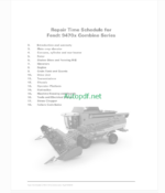 Fendt 9470x Combine Series Harvesting Repair Time Schedule