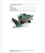 Fendt 9470X Harvesting HYBRID STAGE 3B Combines Operator's Manual (D3152100)
