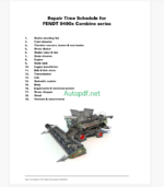 Fendt 9490X Combine series Repair Time Schedule