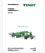 Fendt 10065 PRO Former Operator's Manual (FEL1687640401)