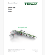 Fendt 11008 T Twister Tedder Operator's Manual