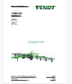 Fendt 11008 T, 13010 T Twister Operator's Manual (FEL1289060401)