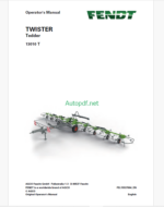 Fendt 13010 T Twister Tedder Operator's Manual