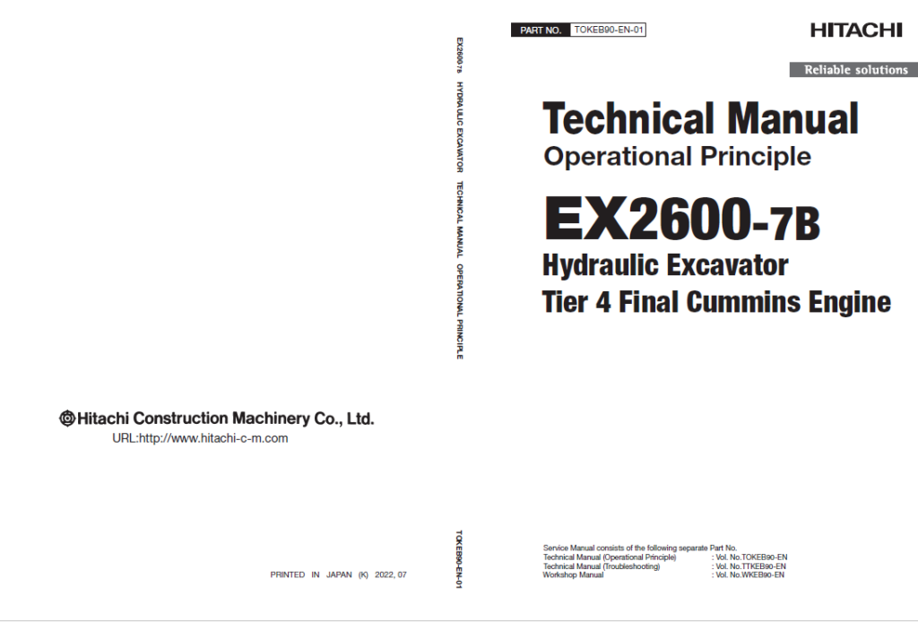 EX2600-7B Technical Manual Operational Principle Tier 4 Final Cummins Engine