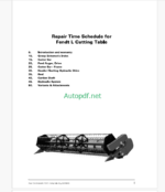 Fendt L Cutting Table Repair Time Schedule