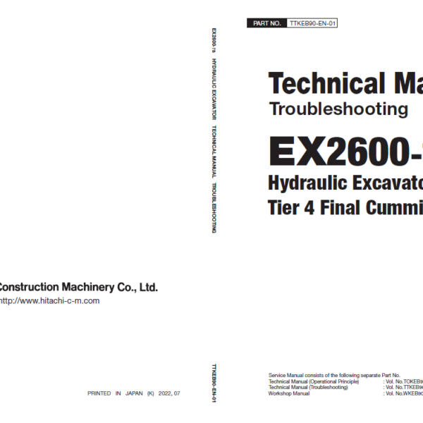 EX2600-7B Technical Manual Troubleshooting Tier 4 Final Cummins Engine